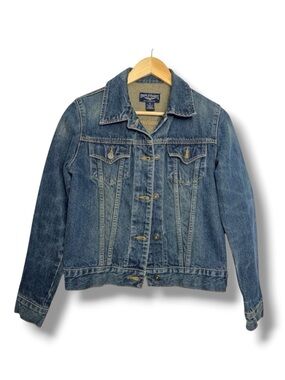 Steve & Barry’s Relaxed Fit Trucker Denim Jacket Medium Wash Sz S
